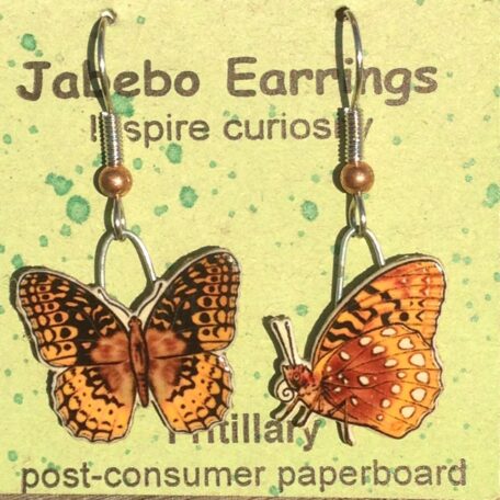Fritillary Butterfly Earrings 420Z side