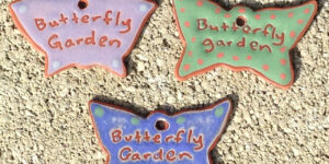 Terracotta Butterfly Garden Ornament/Garden Tag