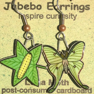 Luna Moth and Caterpillar Earrings 429